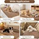 OstepDecor Washable Couch Cover for Dogs, Thick Pet Friendly Sofa Covers, Soft Couch Protector, Paw Cart Sofa Slipcovers, Cushion Protector for Leather, Sectional, Loveseat (27.6" x 59", Brown)