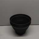 5 Pack 10 Inch Plant Pots with Saucers, Plastic Flower Pots with Drainage Holes, Large Planters for Indoor Outdoor Garden, House Plants, Flowers, Herbs, Gardening Gifts, Black
