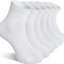 DoSmart Kids Ankle Socks Boys Girls Youth Teen Athletic Short Cotton Breathable Quarter Seamless Running Sock 6 Pairs