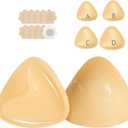 Uiheex Double Sided Sticky Bra Inserts, Reusable Push Up Adhesive Pads with Padding for Bikini, Swimsuit, Sports Bra & Strapless Dresses Beige B