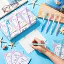 Gueevin 24 Set End of School Year Student Gifts Bulk for Kids Including 24 Pcs 4 Colors Mermaid Ballpoint Pens and 24 Notepads from Teacher Gift Classroom