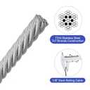 1/8 Stainless Steel Cable, Cable Railing for Stainless Steel Cable, 7x7 Strands Construction with Cutter for Cable Railing System 1500FT