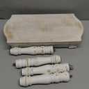 Aboacent Wooden Stool, Rustic Farmhouse Step Stool for Adults, Small Solid Wood Plant Stool, Foot Stools for Bathroom, Kitchen, Bedroom, Plant Stand