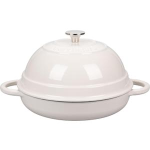 Cast Iron Enameled Dutch Oven Pot with Lid for Bread Baking, Bread Oven, 6 Quart, White