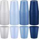 Yungyan 24 Pcs Dusty Blue Baby Shower Decoration Dusty Blue Reusable Plastic Reusable Cups 16 oz Boy Baby Shower Decoration for Gender Reveal Party Supplies Boho Babies Boy Birthday Wedding
