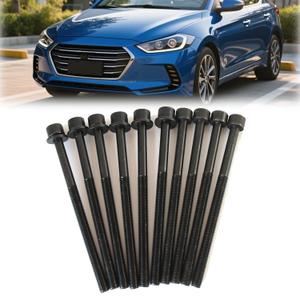 10pcs 22321-2E000 Engine Cylinder Head Bolt for Hyundai Genesis Coupe Santa Fe 2012-2020 2.0L G4NA Sport Sonata Tucson Kia Forte Forte Koup Forte5 Magentis Optima Rondo Sorento Sportage
