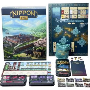 CrowD Games | Nippon: Zaibatsu Emperor's Edition | 1-4 Players | Ages 15 and up | Playtime 60-120 min | Deep Euro Game | Economic Strategy | Variable Setup | Solo Mode | Japan Meiji Era