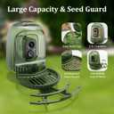 HIXX Smart Bird Feeder with 4MP Camera Auto Capture Video, AI Bird Identification, Large Capacity & Seed Guard, Solar Powered Night Light, Live Birdwatching Camera for Lovers, Family & Friends
