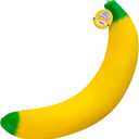 ORB Easy Sqweezy Giant Stretchy Banana - Stretches Up to 6 Feet Long - Huge Jumbo Sized Squishy Fruit Toy, Perfect to Squeeze for Stress Relief - Fun Sensory / Fidget Novelty Toy for Kids and Adults