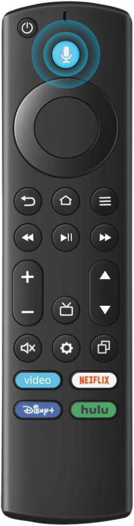 Replacement Remote for All Fire Series, TV Stick (HD, 4K, 4K Max, Lite), TV Cube and Omni, Insignia, Toshiba, Smart TVs, with Voice Control