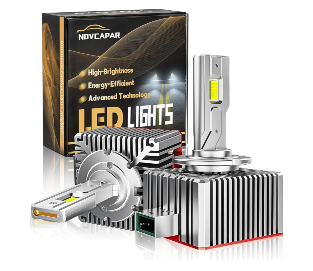 D3S D3R LED Bulb,24000LM +600% Brightness,6500K Cool White,Plug and Play,D3S LED Bulbs Canbus Error Free,Fog Light Bulbs,Pack of 2