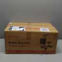 Lightweight Knee Scooter Crutch Alternative, Foldable & Adjustable Knee Scooter for Adults for Foot Surgery, Steerable Knee Walker with Detachable Basket, Includes DIY Stickers-Metallic Black