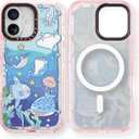Bouvardia for iPhone 17 Case, Compatible with Magsafe, Cute Girly Design for Women, Shockproof & Aesthetic, Ocean World