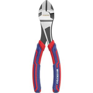 WORKPRO 7-Inch Diagonal Pliers in CRV Steel for Cutting Wires, Bi-material Handle Comfort Grip