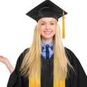 Syhood 4 Pieces 2026 Unisex Graduation Matte Gown Cap Tassel Stole Set Honor Cord for Graduation (Black), 48'', Fits Height 5'3-5'5''