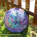 VCUTEKA Gazing Ball, Glass Mosaic Gazing Balls Sphere for Garden Lawn Outdoor Ornament Yard Decorative, 10-Inch, Purple