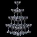 20pcs Plastic Champagne Coupe Glasses