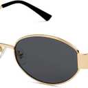 SOJOS Retro Oval Sunglasses for Women Trendy Sun Glasses Classic Shades UV400 Protection SJ1217