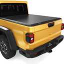 YITAMOTOR Soft Tri-fold Truck Bed Tonneau Cover Compatible with 2020 2021 2022 2023 2024 2025 Jeep Gladiator JT w/ or w/o Trail Rail System