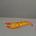 Mattel Hot Wheels Classic Flame Logo Metal Sign - Small Hot Wheels Wall Decor for Kids' Bedroom or Man Cave (Yellow)