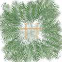 50 Pcs Easter Palm Sunday Decoration Crafts Including 25 5'' Religious Crosses and 25 9.4'' Artificial Palm Leaves Large Faux Plants Branches for Sunday Church Arrangement Party Decoration