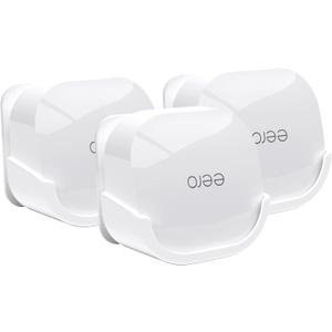 3Pack Wall Mount Holder for eero 6 Plus 6+ and eero 6 Router Mesh Wi-Fi System,Wall Mount Stand Bracket for eero 6 Plus and eero 6 tri-Band Mesh,Wall Bracket for eero 6+ Extender Router Wire Organizer (White-3PC)