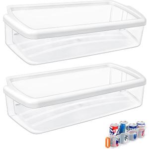 [2 PACK] UPGRADED W10321304 Refrigerator Door Shelf Compatible with Whirlpool Shelf Replacement WPW10321304 Whirlpool Fridge Door Shelf Bin AP601947 WRS325FDAM01 WRS325FDAM02 WRS325FDAM04 ED5FVGXWS07 (1137)