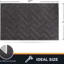 PURRUGS Dirt Trapping Door Mat 32" x 47", Non-Slip Machine Washable Entry Rug, Dog Doormat, Indoor Front Door Mat, Super Absorbent Entryway Rug for Muddy Shoes & Paws, Charcoal