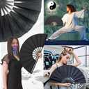 2 x Boots on The Ground Hand Fan,Boots on The Ground Fan,Clap Fans For Line Dancing,Large Folding Hand Fan,Party,Dance Enthusiasts Gift(004) (dark blue)