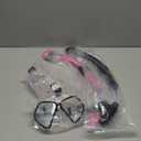 Snorkeling Gear for Adults, JRing Snorkel Mask Set with 180 Degree Tempered Glass Anti Fog Goggles Scuba Dry Top Snorkel for Swimming, Scuba Diving Mask for Men Women (Black+Pink (2 Pack))