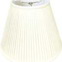 Royal Designs Deep Empire Side Pleat Basic Lamp Shade, Eggshell, 9" x 18" x 14" (BS-728-18EG)