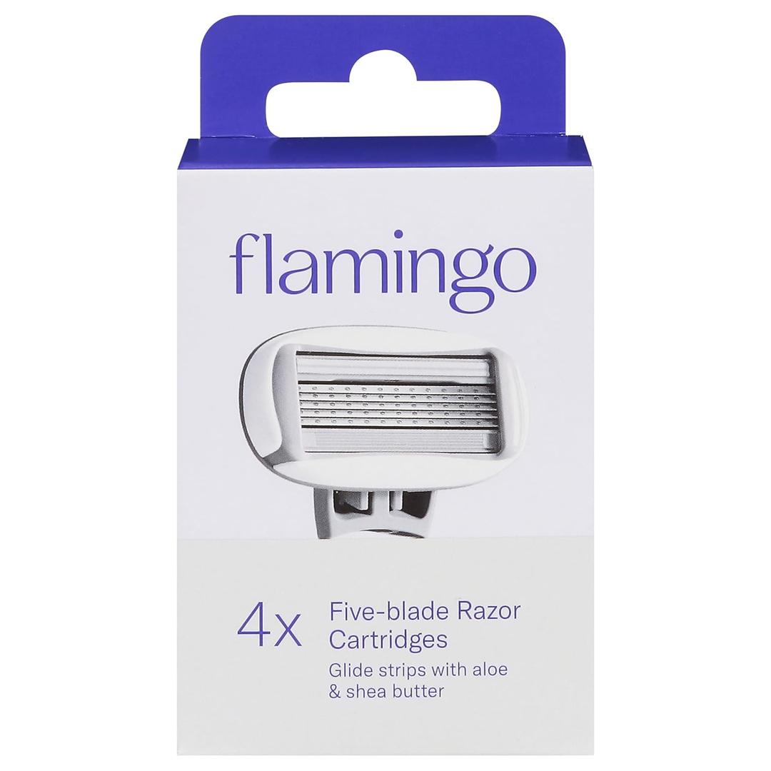 Flamingo, Five-Blade Cartridges, 4 Count