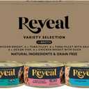 Reveal Natural Wet Cat Food, 30 Count, Grain Free, Limited Ingredient Canned Food for Cats, Fish and Chicken Variety in Broth, 2.47 oz Cans (EXP 06/16/29)