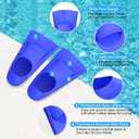 Gintenco Swim Fins, Kids Swim Training Fins for Lap Swimming, Travel Size Flippers with Mesh Bag, Silicone Swimming Fins for Kids Teens Adults Women Men, XS 30-32