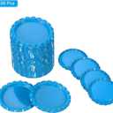 PATIKIL 100 Pieces Bottle Caps for Crafts, 1 Inch Decorative Double Sides Printed Flat Bottle Caps Bulk for DIY Pendants Scrapbooks Badge, Light Blue