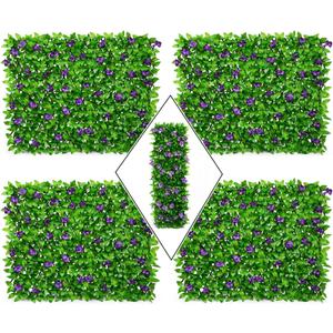 DOEWORKS Expandable Fence Privacy Screen for Balcony Patio Outdoor, 4PCS Faux Ivy Fencing Panel for Backdrop Garden Backyard Home Decorations
