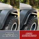 Front & Rear Fender Flares Compatible with 2018-2024 Jeep Wrangler JL & JLU Unlimited Sahara, Installed on the Original Fender Flares(Not Fit High-Rise Flares, Not fit 4xe)