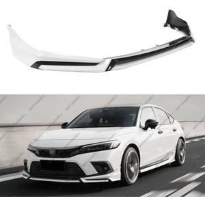 Front Lip Compatible with 2022-2024 Honda Civic, Air Dam Lower Chin Bumper Spoiler Splitter Protection Body Kit Fits for 4-Door Sedan & Hatchback 2022 2023 2024 (White Pearl NH883P)