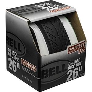 Amazon.com : Bell 7091024 Whitewall Flat Defense Cruiser Bike Tire, 26" x 1.75-2.25", Whitewall : Sports & Outdoors