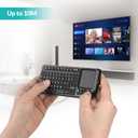 Rii Mini Keyboard with Touchpad,Bluetooth Keyboard Backlit,Handheld Wireless Keyboard for Smart TV,Android TV Box,Fire TV Stick,HTPC,Projector,PC,Smartphone,Office,Home