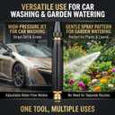 High Pressure Hose Nozzle, 2026 Upgraded High Pressure Water Gun & Nozzle Set Multi Function Home Lawn & Garden Pressure Washer for Plant Watering Lawn Car