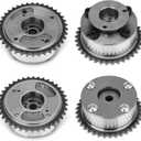 Intake & Exhaust Timing Camshaft Sprocket Cam Phaser VVT Gear Compatible with Hyundai Azera Genesis Santa Fe, Kia Cadenza Sedona Sorento K900 3.3L 3.8L V6 2011-2020 Replace# 243503CGA1 243703CGA0