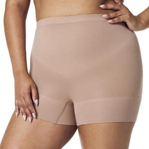 SPANXsculpt Seamless Power Shorty - For All Hemline Lengths - Lightweight Core Control Shapewear - Dig-Free Waistband (Large, Cafe Au Lait)