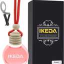 2 x Ikeda Car Air Freshener: Hanging Car Smell Air Freshener | 10ml Hanging Car Perfume | Long Lasting Fragrance | Strong Scents Diffuser for Auto Home (Strawberry)