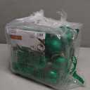 Prextex 36-Pieces Green Christmas Ornaments Set - Shatterproof, Festive Christmas Tree Balls Decorations in 3 Sizes and 6 Styles with Hanging Loops for Tree, Wreath and Dazzling Holiday Party Decor