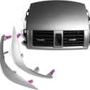 Center Dash A/C Outlet Vent Panel with Assembly Trims Compatible with Corolla 2008-2013