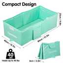 Collapsible Baby Bathtub, Portable Foldable Toddler Bath Tub with Drain Plug, Space-Saving & Easy to Clean, Suitable for 6Mo to 6Y,Green