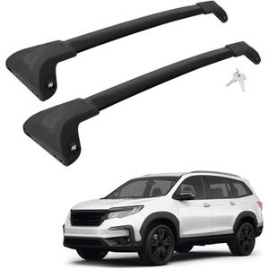 Car Roof Rack Cross Bars Compatible with 2016-2022 Honda Pilot (for Side Rails), Aluminum Lockable Roof Cross Bars for Kayak Bike Rooftop Cargo Carrier Bag Basket Luggage