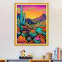 Magxvouy Cross Stitch Kits Stamped Full Range of Embroidery Kits,Cross Stitch Patterns Needlework Kits for Beginners 11CT Printed Kits&Succulent Plant Sunrise 16x20 inch (Graphics10)