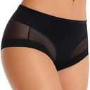 WOWENY Tummy Control Panties for Women Seamless Butt Lifter Briefs Comfy Body Shaper Shapewear Sexy Underwear, 2 Piece, M